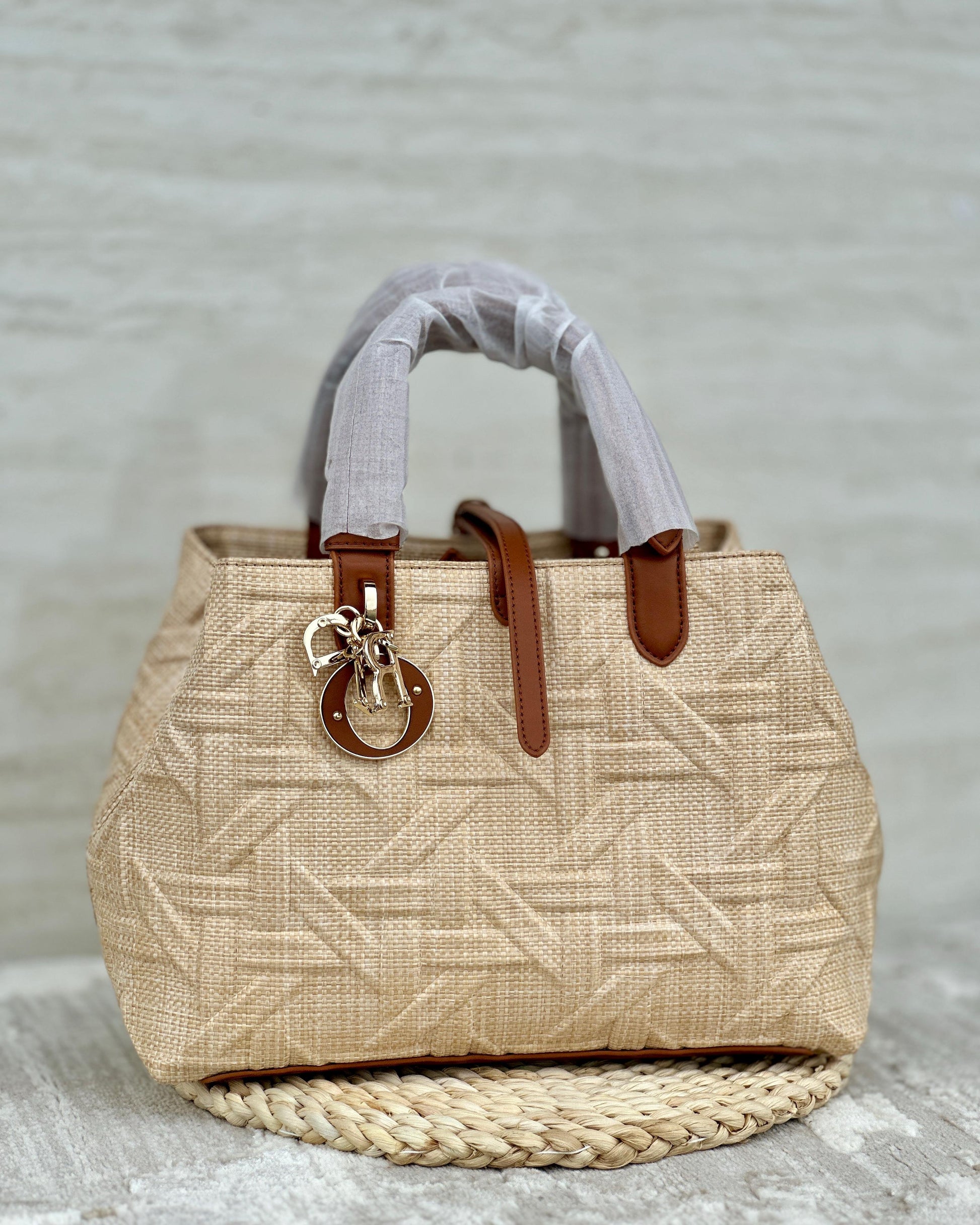 Christian Dior Toujours Bag with Top Handle in Beige