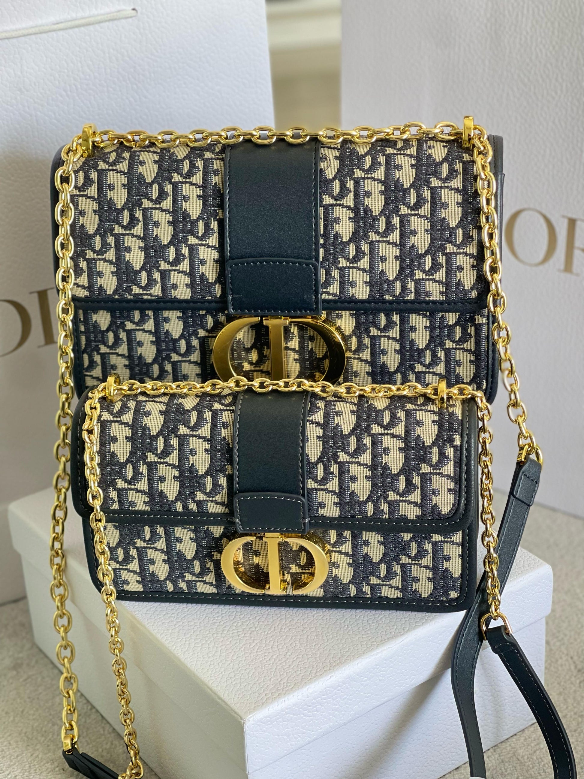 Dior 30 Montaigne East-West Bag with Chain